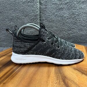 Adidas Cloudfoam Pure Womens Black White Knit Running Shoes DB0694 Size 6